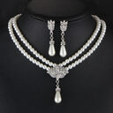 Jewelry Bridal Pearl Crystal Diamond Short Clavicle Neck