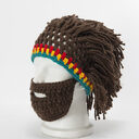 Halloween party spoof knit wool hats handmade beard