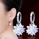New fashion pure beauty ice 925 silver earrings