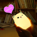 Cartoon silicone lamp clapping colorful night