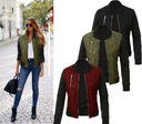 autumn and winter new solid color fashion zipped