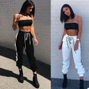 Cross Rope High Waist Pants