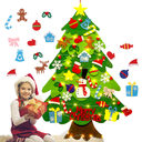 Children's DIY felt Christmas tree with lights