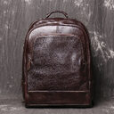 Men's Leather Handbag Large Capacity Travel Backpack
