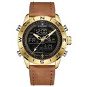 Naviforce 9144 Fashion Gold Men Sport Watches Mens
