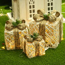 Christmas gift box tree decorations wrought iron three-piece