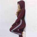 Women's Tracksuits 2 Piece Set Pink Crop Top