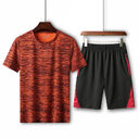 Men summer fitness suit sport Tshirt shorts running