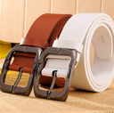 New Brand Men's Belts Luxury Leather Belt Pin