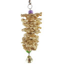 Bird Parrot Toy With Bell Natural Wooden Grass