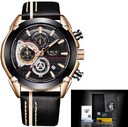 casual fashion trend business waterproof belt watch men's