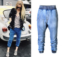 Elastic Waist Jeans Women Casual Female Cross-pants