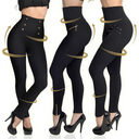 High-waisted Tight Pants Tummy Control Zipper Leggings