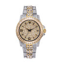 Stainless steel waterproof full diamond watch