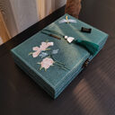 Jewelry box flannel antique flower god storage