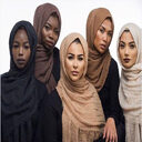 Bubble plain Scarf / cotton fringes women soft