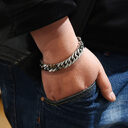 Titanium steel double buckle bracelet