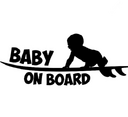 Baby on board car stickers cute warning