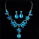 explosion bride alloy diamond necklace earrings set wedding