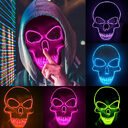 Halloween Skeleton Mask LED Glow Scary