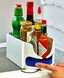 Double Roller Rotating Storage Box Bathroom Multi-function Rack