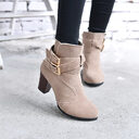 Winter Autumn Leather Casual Women High Heels Pumps