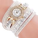 Relogio masculino Women Quartz PU Leather Rhinestone Watch