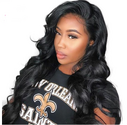 European and American fashion black big wave wig