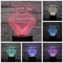 Valentines Day Gift Hands Holding Love 3D Night