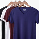 Cut half-sleeved solid color bottoming shirtr shirt