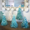 DIY Christmas Decoration Blue Tree Glass Creative Unique