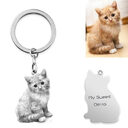 Private Pet Character Photo Necklace Keychain