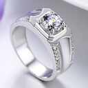 Couple Ring Diamond Sterling Silver Gold Plated
