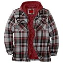 Thickened Cotton Padded Plaid Long Sleeve Loose Hooded