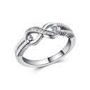 Fashion Women's Rings Copper Plated White Gold