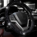 Diamond Steering Wheel Cover Rhinestones Crystals Car Handcraft