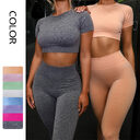Seamless Yoga Sport Set Fitness Women Running Leggings