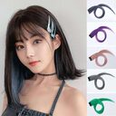 Gradient Color Straight Hair Piece High Temperature Silk