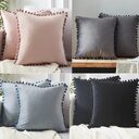 Ball lace pillow velvet solid color sofa short