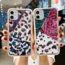 Electroplating love leopard print small waist protective cover