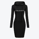 Autumn Winter Women Hoodies Sweatshirts Long-sleeved Dress