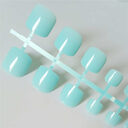 Bright Green Acrylic Fake Toe Nails Square Press