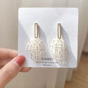Crystal Tassel Grape Earrings Female Niche High-end