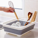Folding Kitchen Dish Drainer Drying Rack Tableware Plate