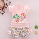 Girls Cartoon Two-Piece Korean Children's Clothing Cotton Issued