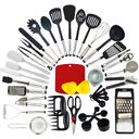 Non-Stick Spatula And Spoon Nylon Kitchen Utensils 44-Piece