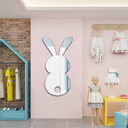 Easter Cartoon Rabbit Mirror Wall Sticker for Living