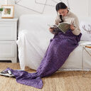 Mermaid Tail Blanket Knitted Crochet for Childern Super