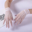 Black White Etiquette Gloves Wedding Dress