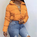 Fashion Short Coat Winter Warm Long-sleeved Stand Collar